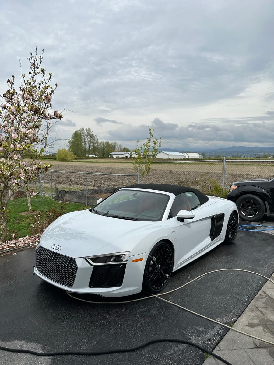 Audi R8 after detailing, clean and shining